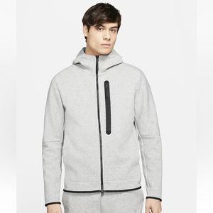 Nike Sportswear Tech Fleece Full Zip Hoodie DR9150 032 Heather/Black Sz XXL